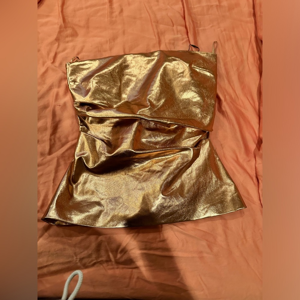 Zara Bronze corset top